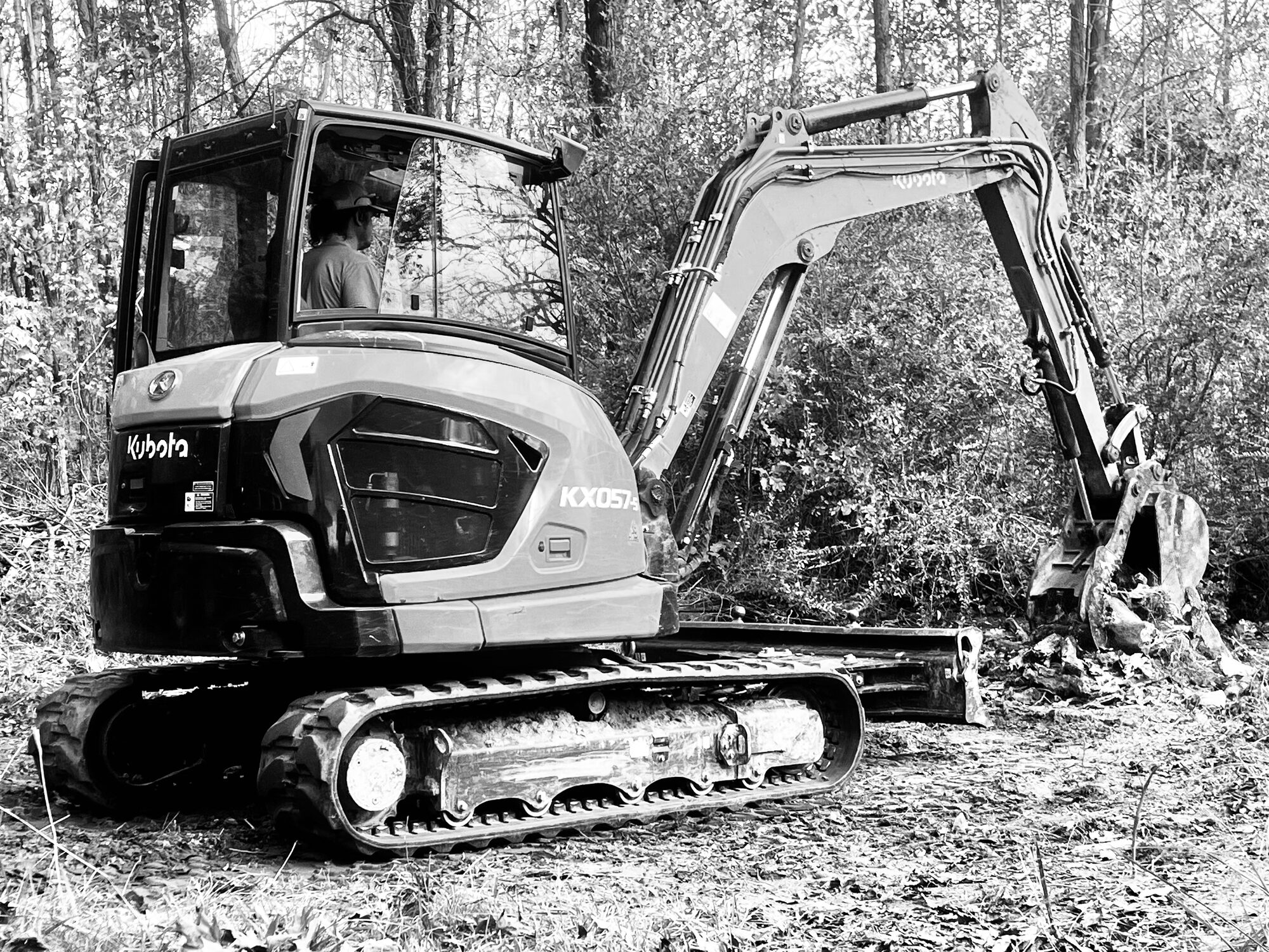 Kaup's Kubota KX057-5 excavator ready for jobs in Selmer TN